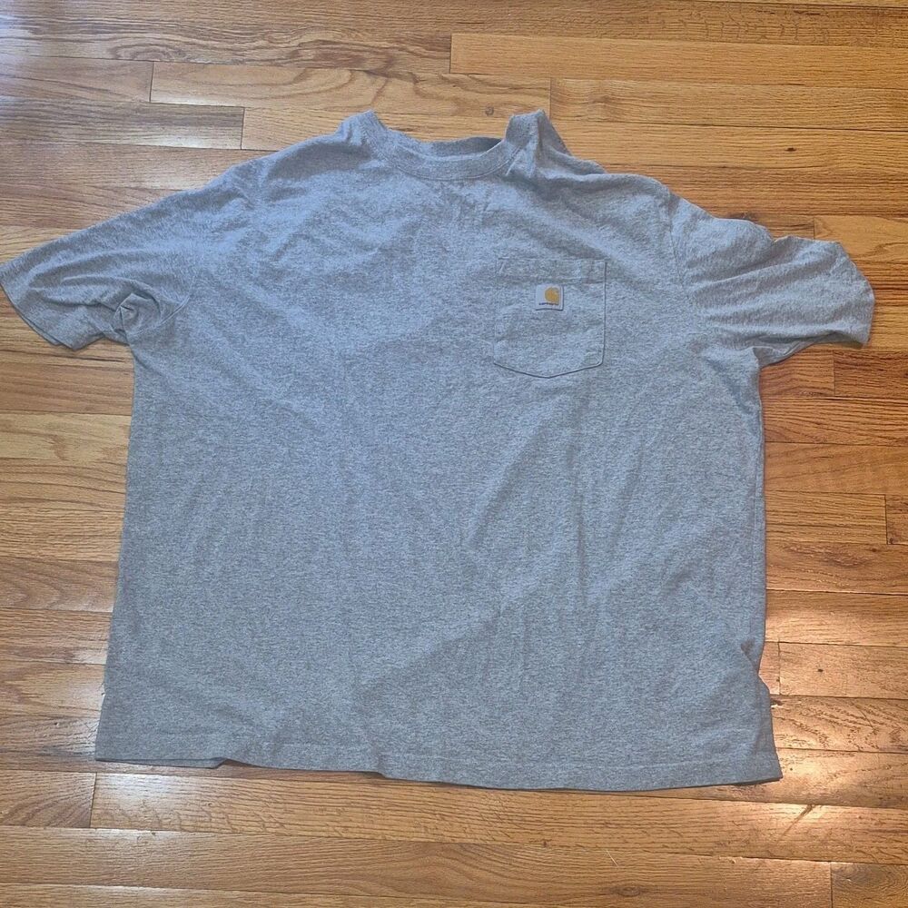 Carhartt K87 Mens Loose Fit Workwear Pocket T-Shirt Gray Size 2XL